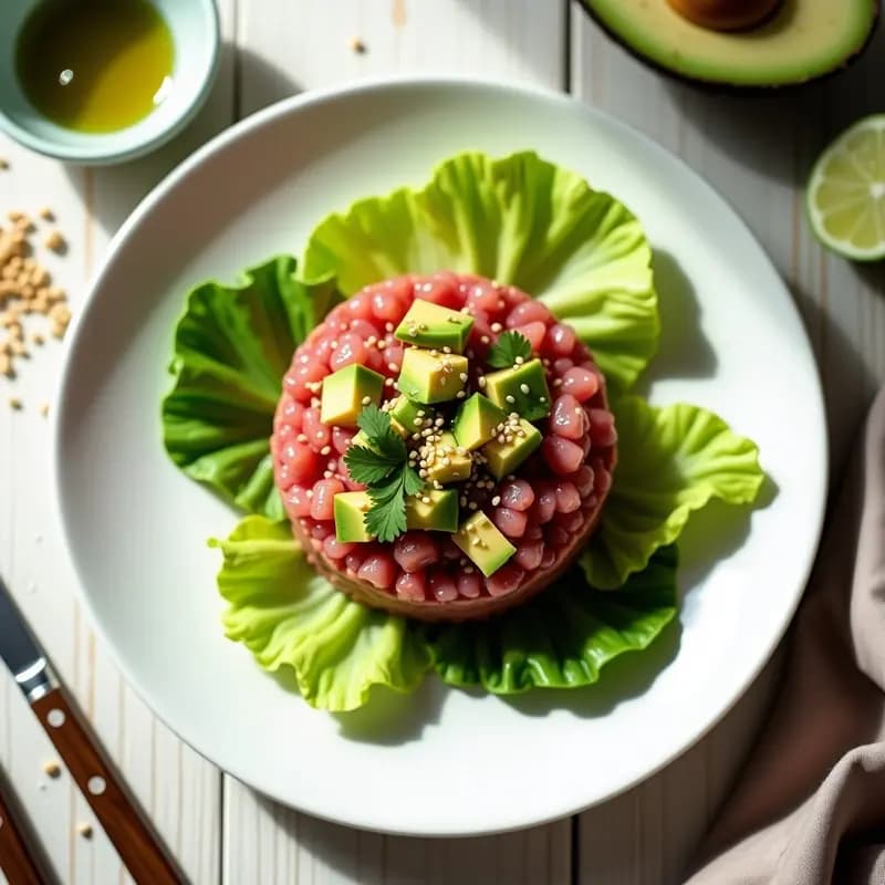 Tartar de Aguacate y Atún con Sésamo: Receta Fresca y Ultra Rápida para Cenas Saludables