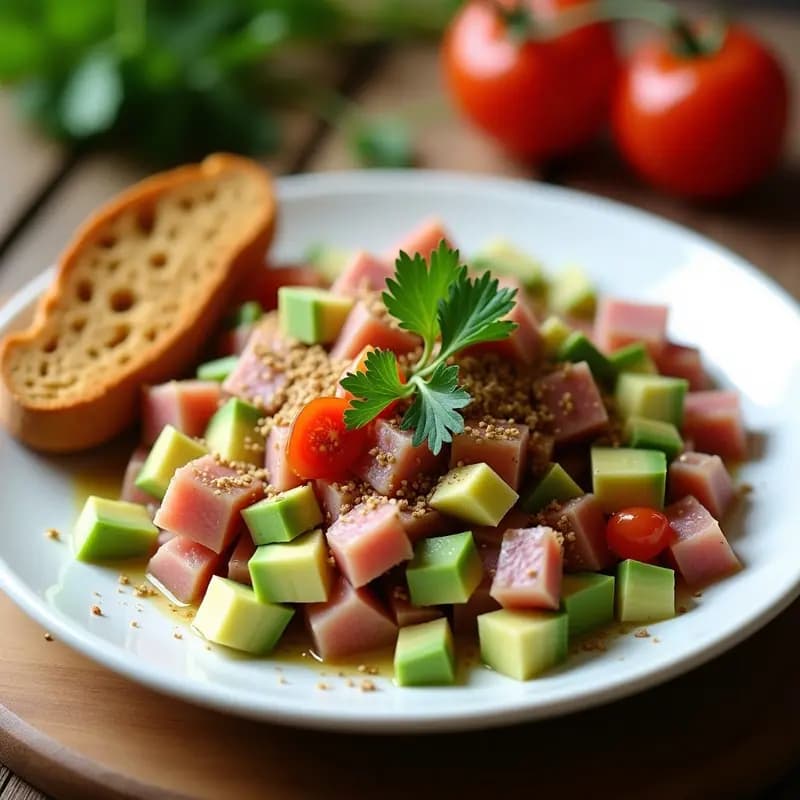 Tartar de Aguacate y Atún con Zaatar: Receta Fría Alta en Proteínas y Omega-3