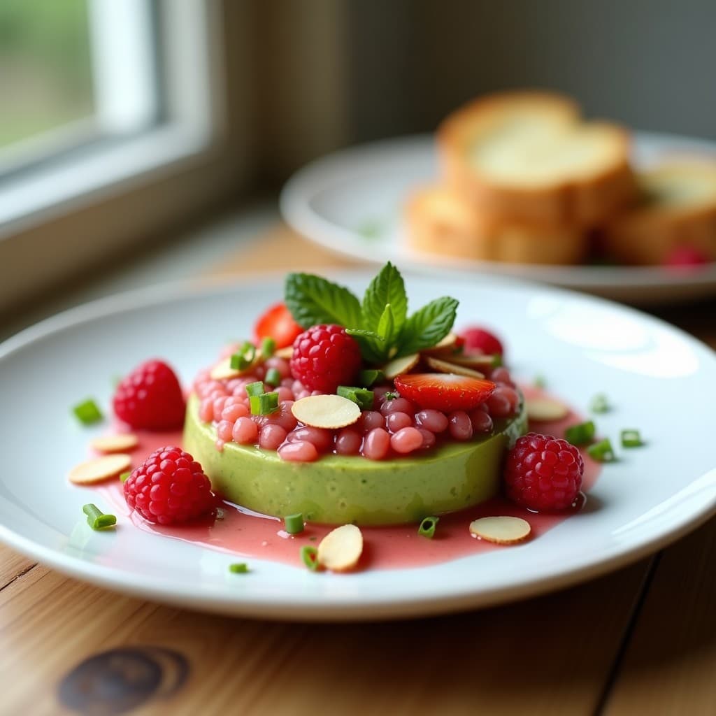 Tartar de Aguacate y fresas con Vinagreta de Frambuesa: Entrante Vegano y Crudivegano