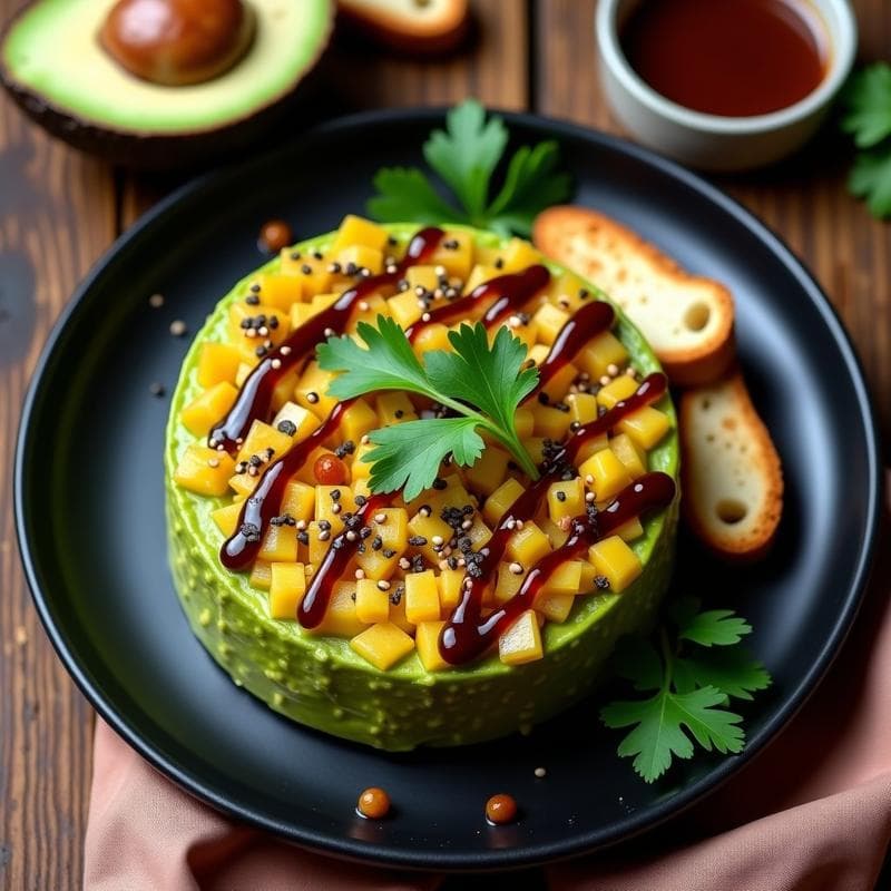 Tartar de Aguacate y Granadilla con Salsa de Tamarindo: Receta Peruana Vegana y Alta en Omega-3 en 15 Minutos