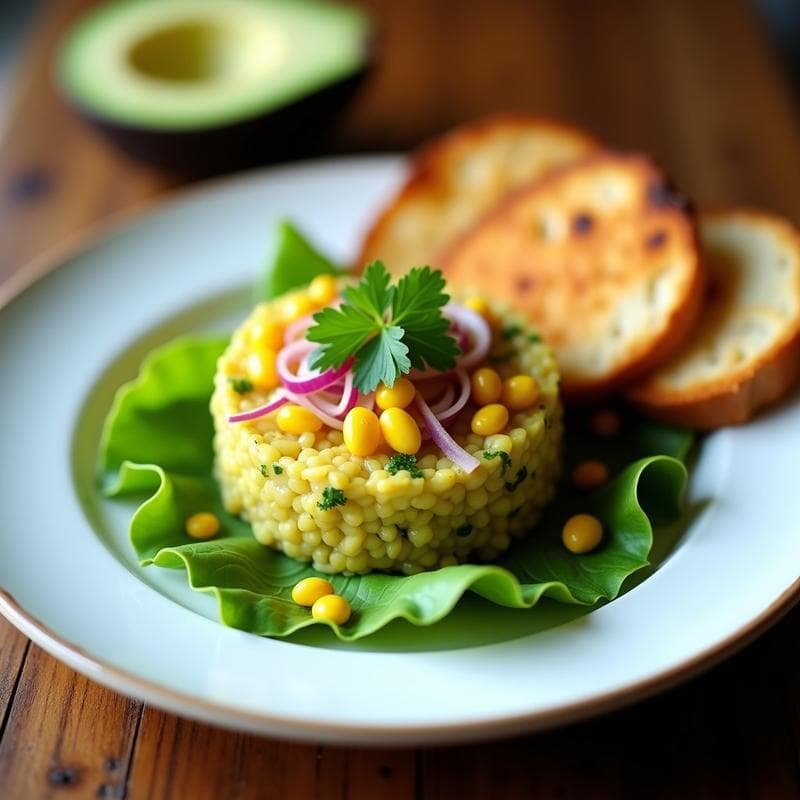 Tartar de Aguacate y Granos de Granadilla: Receta Colombiana Fresca y Crujiente