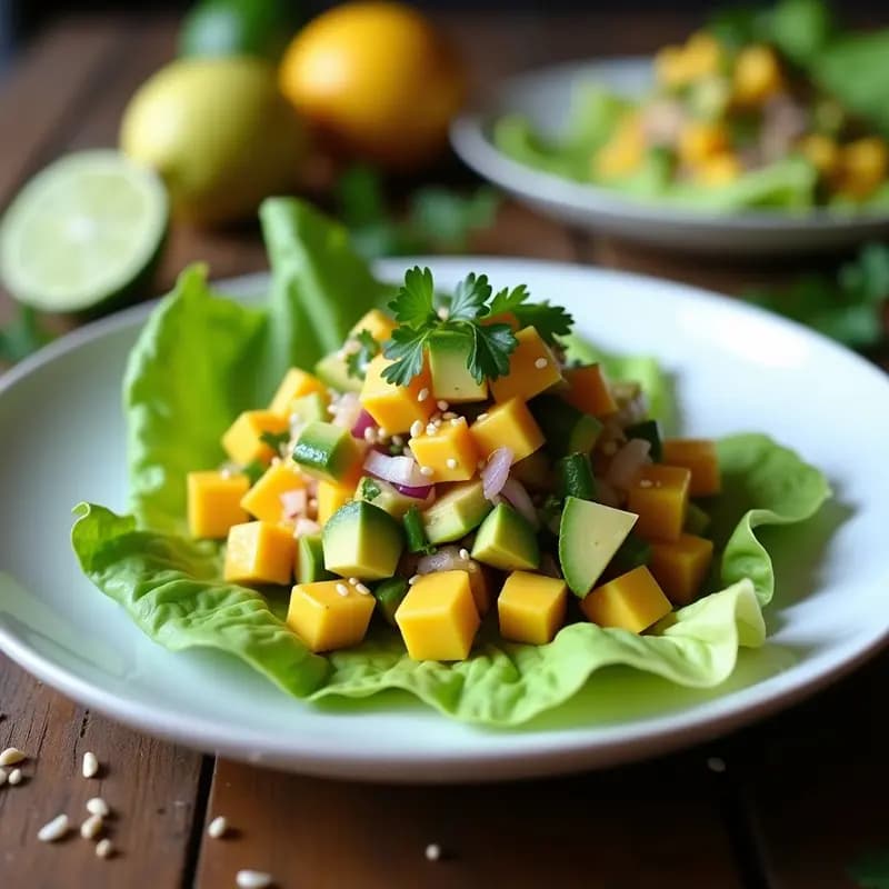 Tartar de Aguacate y Mango con Leche de Lima: Receta de Ceviche Vegano en 15 Minutos