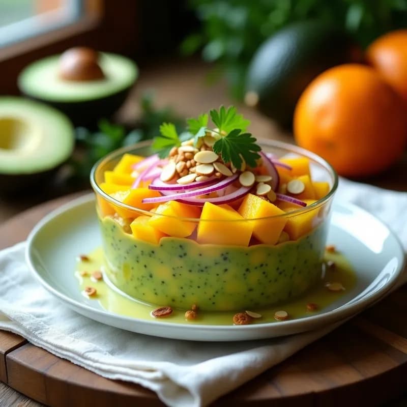 Tartar de Aguacate y Mango estilo Cebiche Vegano: Receta Sin Cocción y Alta en Omega-3