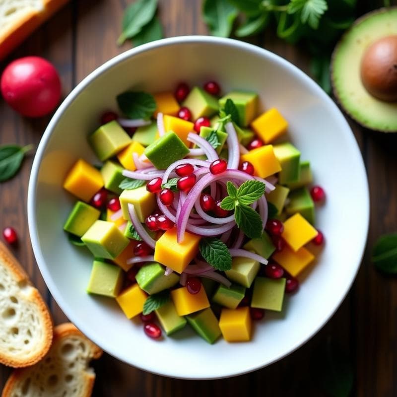 Tartar de Aguacate y Mango con Cebolla Morada: Receta Fresca y Alta en Antioxidantes