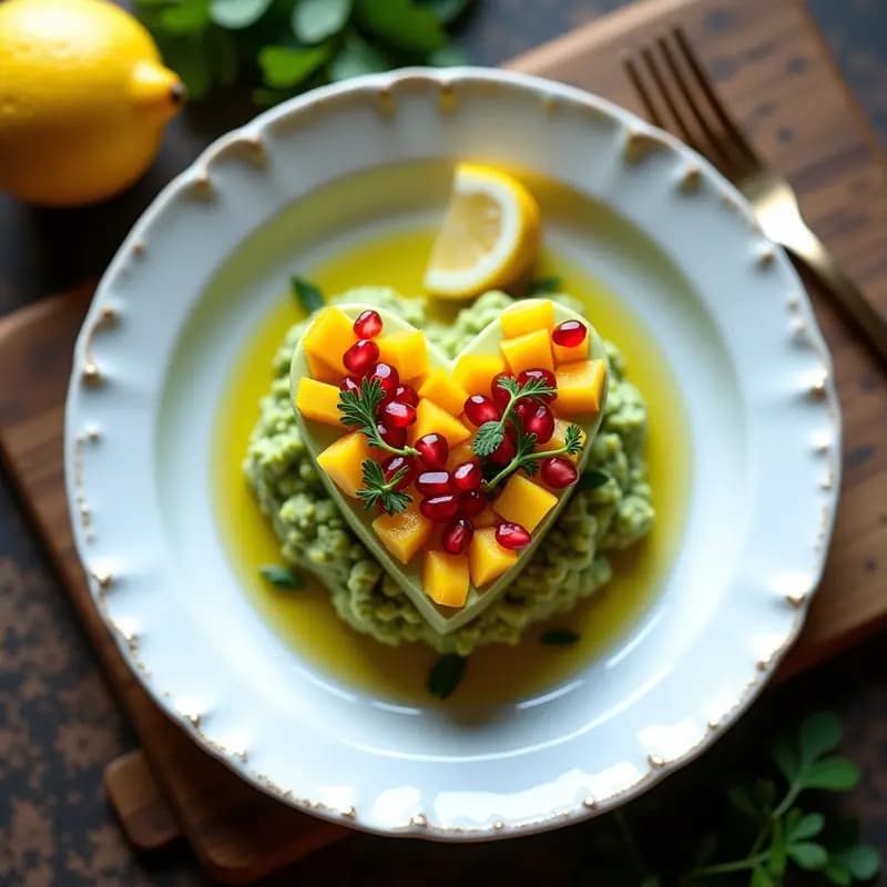 Tartar de Aguacate y Mango al Corazón: Receta Vegana Express con Toque Gourmet