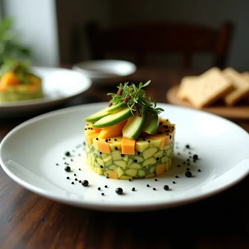 Tartar de Aguacate y Mango al Estilo Sushi: Receta Vegana y Sin Gluten en 15 Minutos