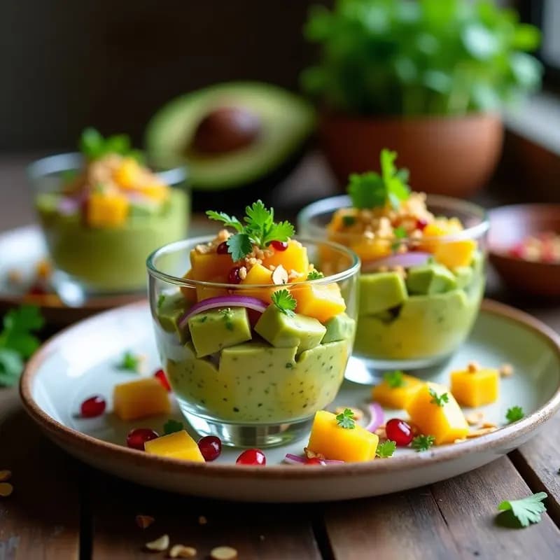 Tartar de Aguacate y Mango con Zaatar: Receta Fresca y Exprés sin Cocción