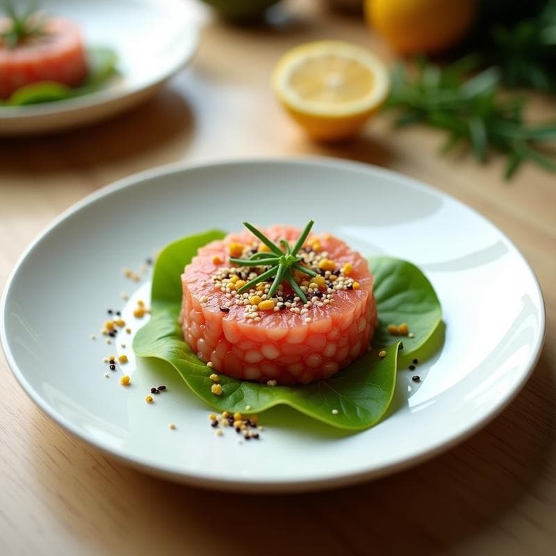 Tartar de Aguacate y Pomelo Rosa con Crujiente de Sésamo: Entrante Vegano y Sin Gluten