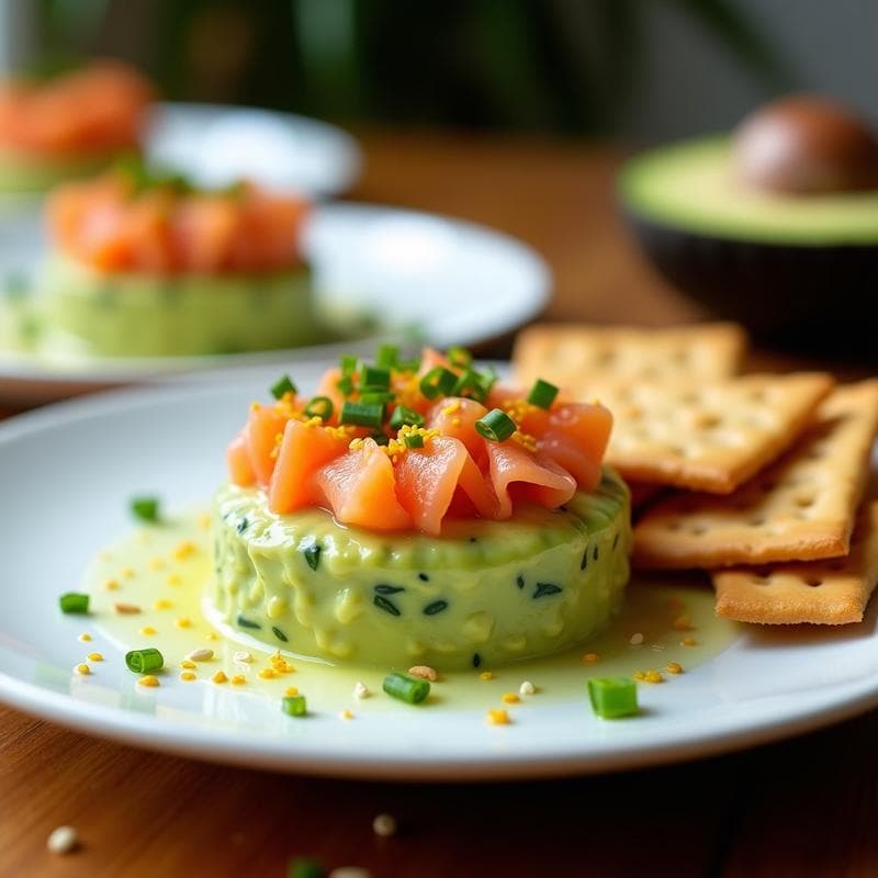Tartar de Aguacate y Salmón Ahumado: Receta Sin Huevo Ultracremosa y Keto en 15 Minutos