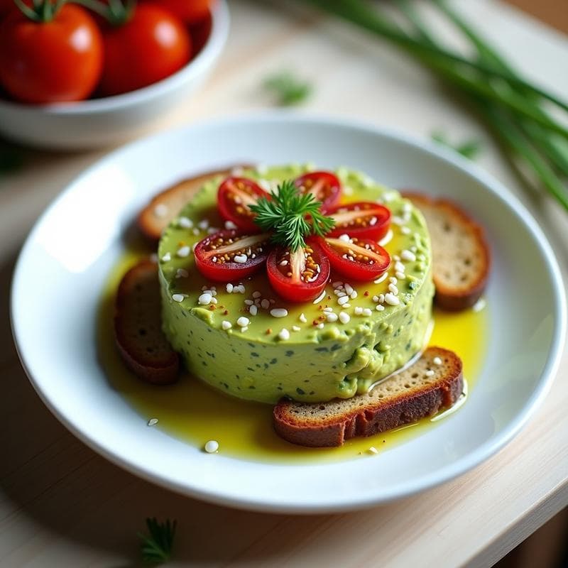 Tartar de Aguacate y Tomate Seco: Receta Umami Express con Toque Gourmet en 10 Minutos
