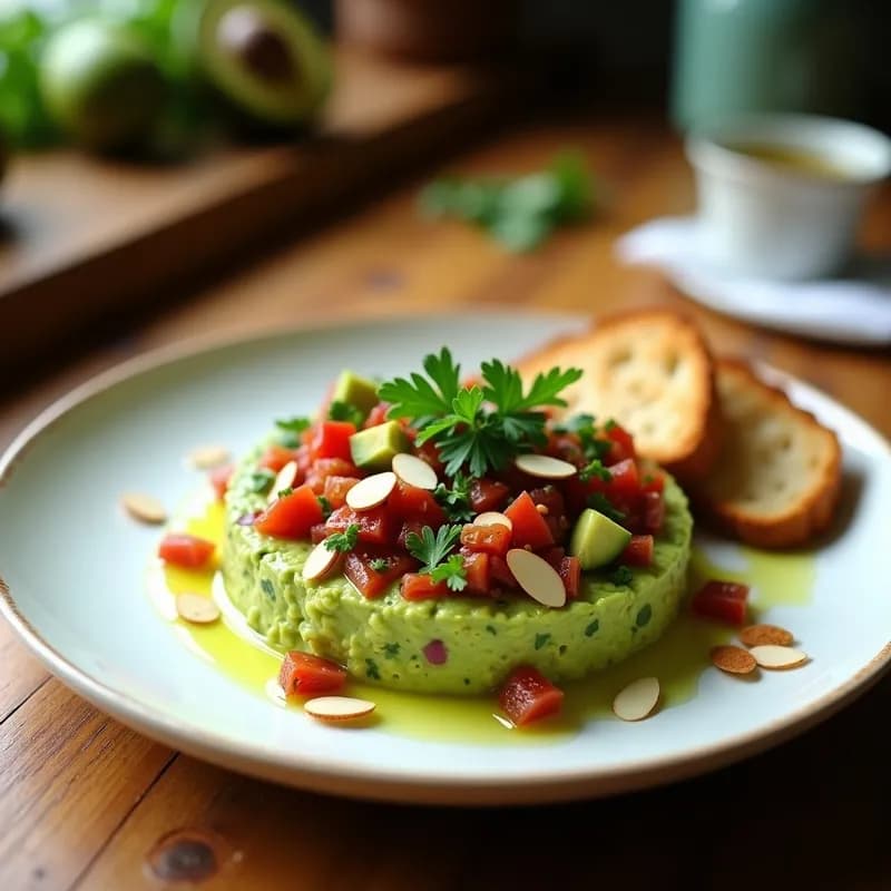 Tartar de Aguacate y Tomate Seco: Receta Vegana Alta en Omega-3 y Sin Gluten