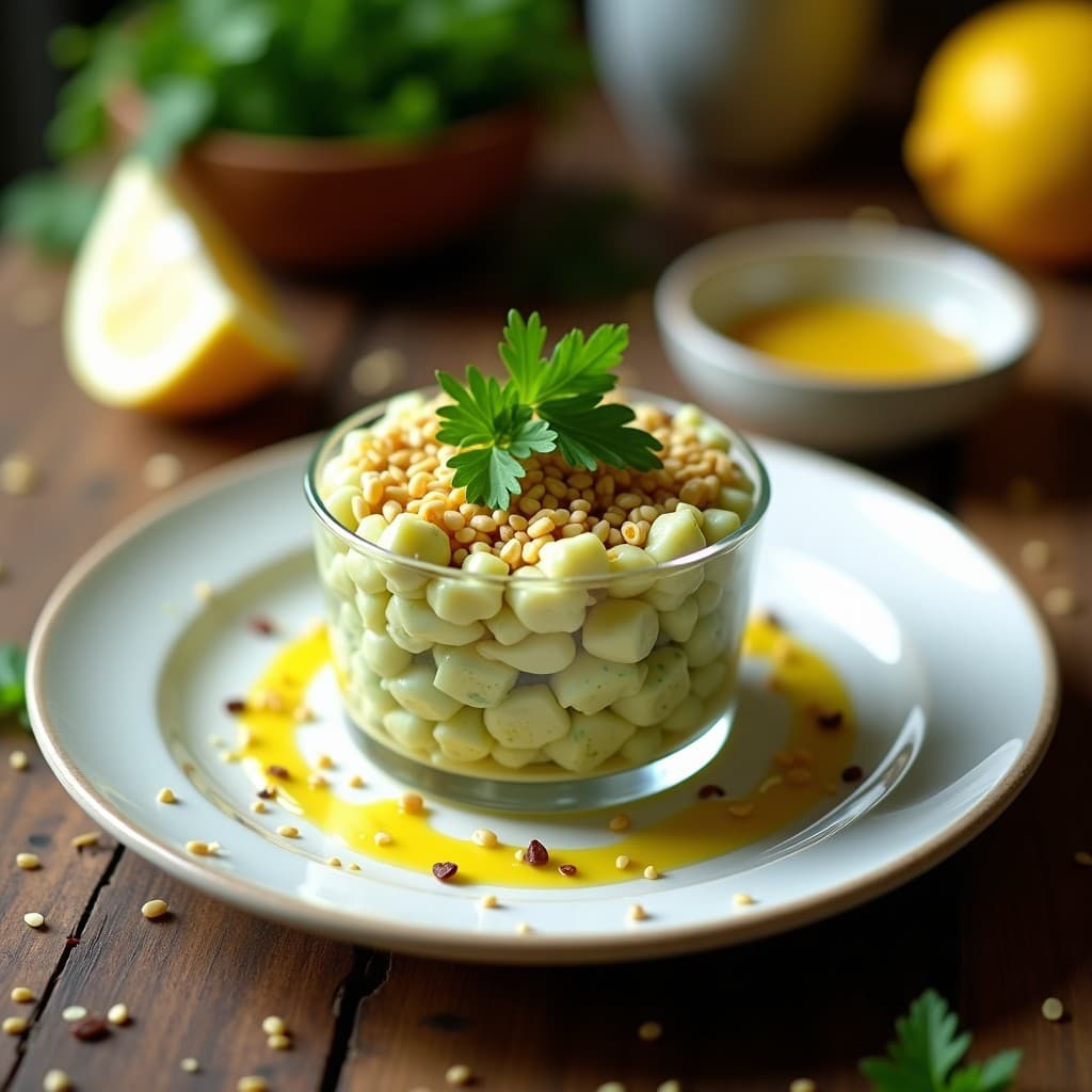 Tartar de Alcachofa y Corazón de Palmito con Vinagreta de Mostaza de Dijon: Receta Crudivegana en 10 Minutos