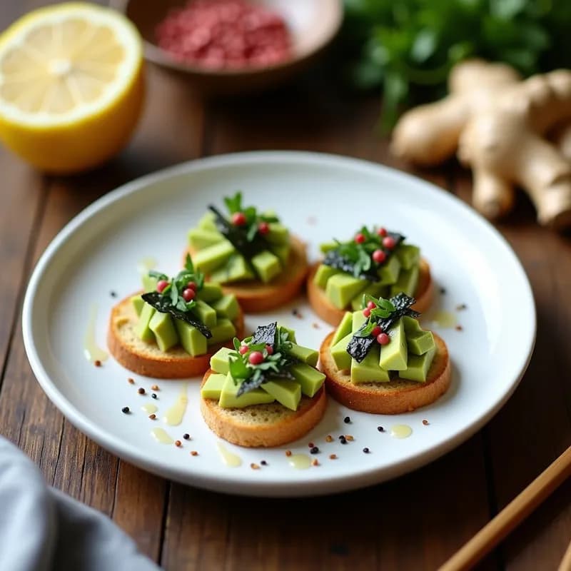 Tartar de Algas Nori y Aguacate: Receta Vegana con Limón y Sésamo en 15 Minutos