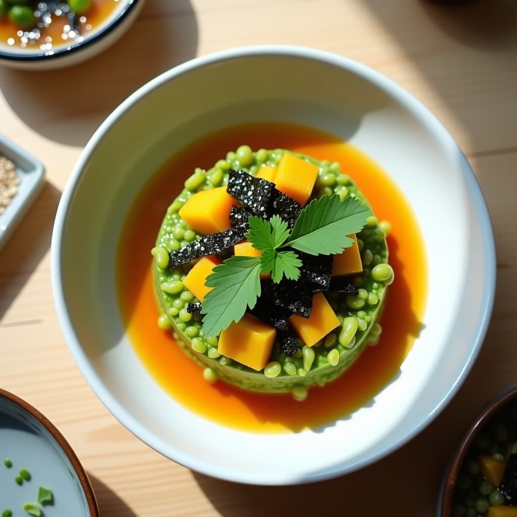 Tartar de Algas Nori y Mango: Receta Japonesa Vegana con Toque Ácido para Entrantes