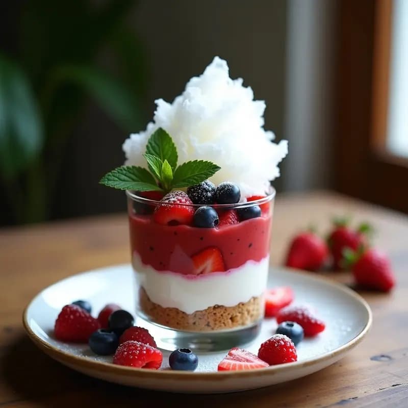 Tartar de Algodón de Azúcar y Frutos Rojos: Postre Deconstructivo sin Cocción