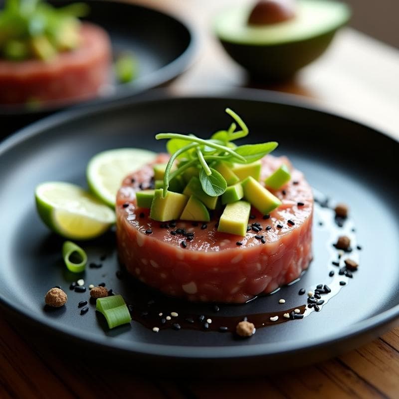Tartar de Atún Ahumado y Aguacate con Limón: Receta Gourmet en 10 Minutos sin Cocción