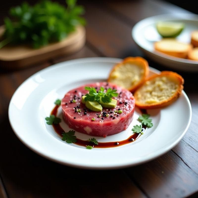 Tartar de Atún con Ajo Negro y Sésamo: Receta Gourmet Sin Cocción en 15 Minutos