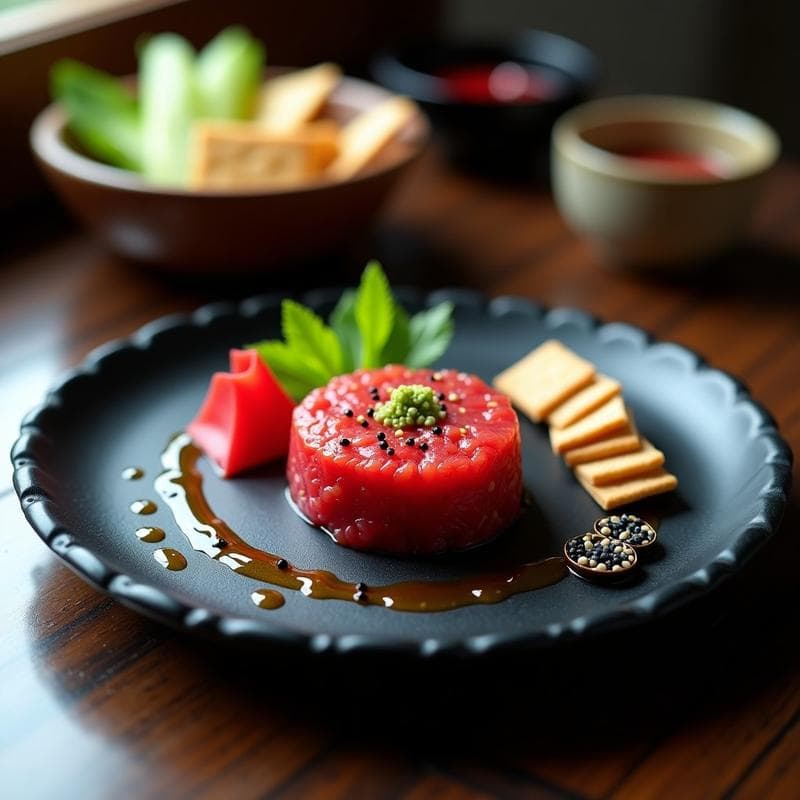 Tartar de Atún Rojo con Aceite de Sésamo y Wasabi: Receta Japonesa Crudivegana con Toque Picante
