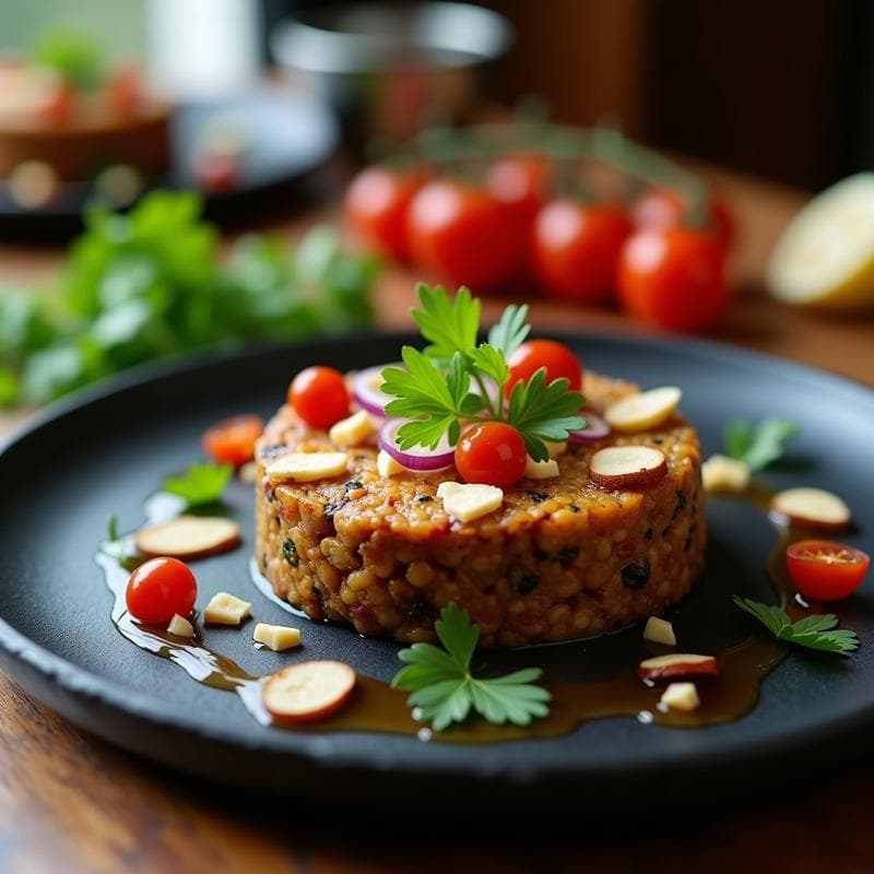 Tartar de Berenjena Ahumada con Toque de Miel: Receta Vegana y Sin Gluten en 20 Minutos