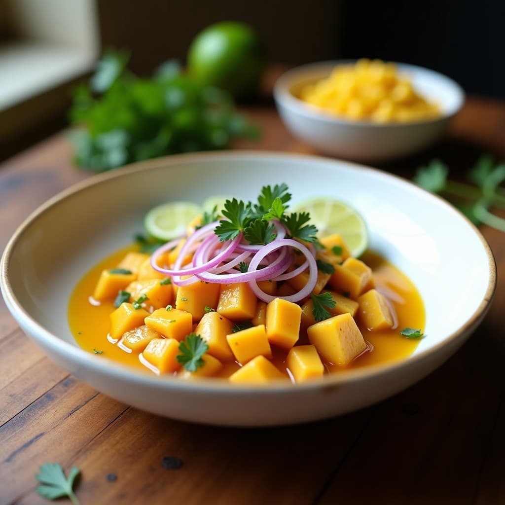 Ceviche Peruano con Lucuma y Ají Amarillo: Receta Gourmet en 15 Minutos con Toque Andino