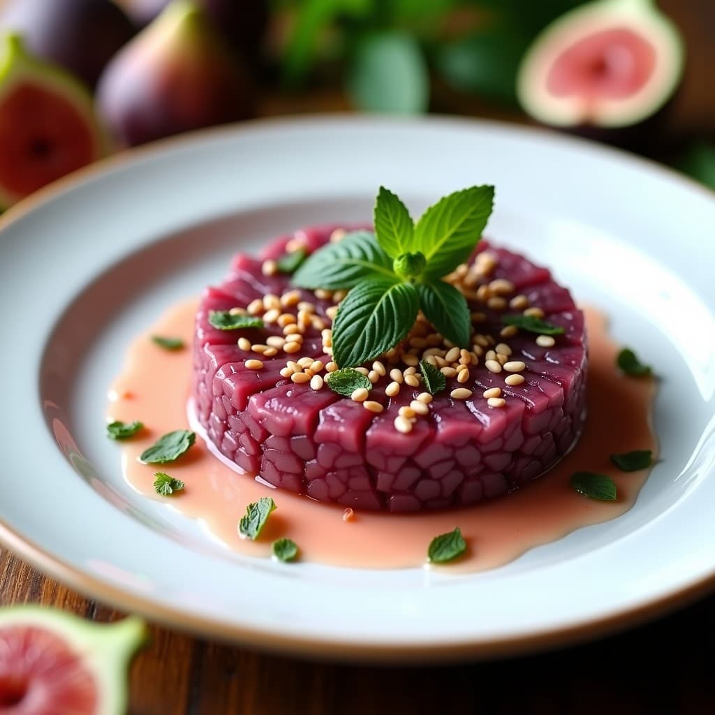 Tartar de Cebolla Morada y Higos Frescos: Receta Vegana y Crudivegana en 10 Minutos