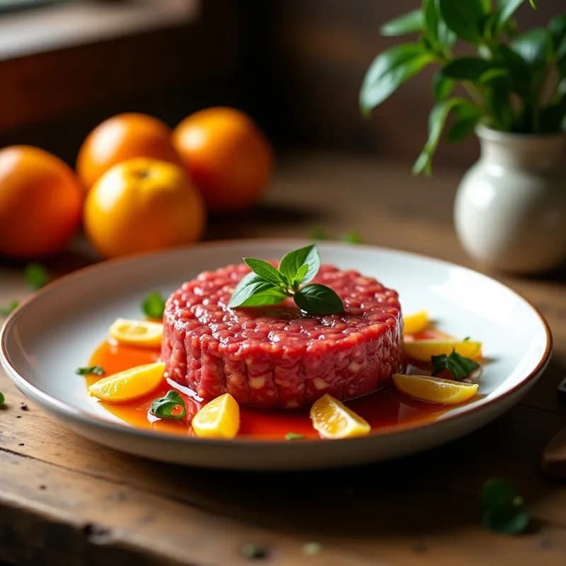 Tartar de Cebolla Morada y Naranjas Ahumadas: Receta Gourmet Sin Cocción en 15 Minutos
