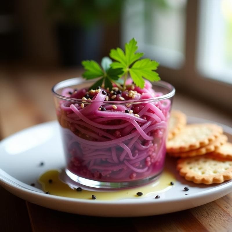 Tartar de Cebolla Morada con Vinagreta de Cítricos: Receta Cruda y Sin Gluten en 10 Minutos
