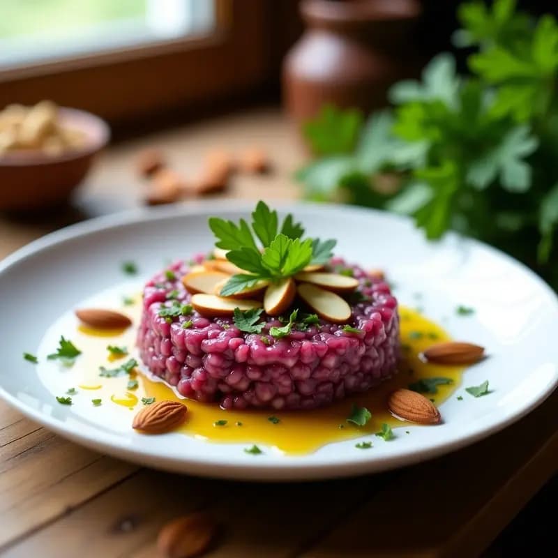 Tartar de Cebolla Morada con Vinagreta de Naranja: Receta Fresca y Crujiente en 15 Minutos