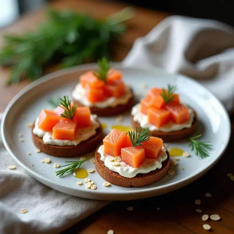 Tartar de Centeno con Salmón Ahumado y Avena: Receta Alta en Omega-3 en 10 Minutos