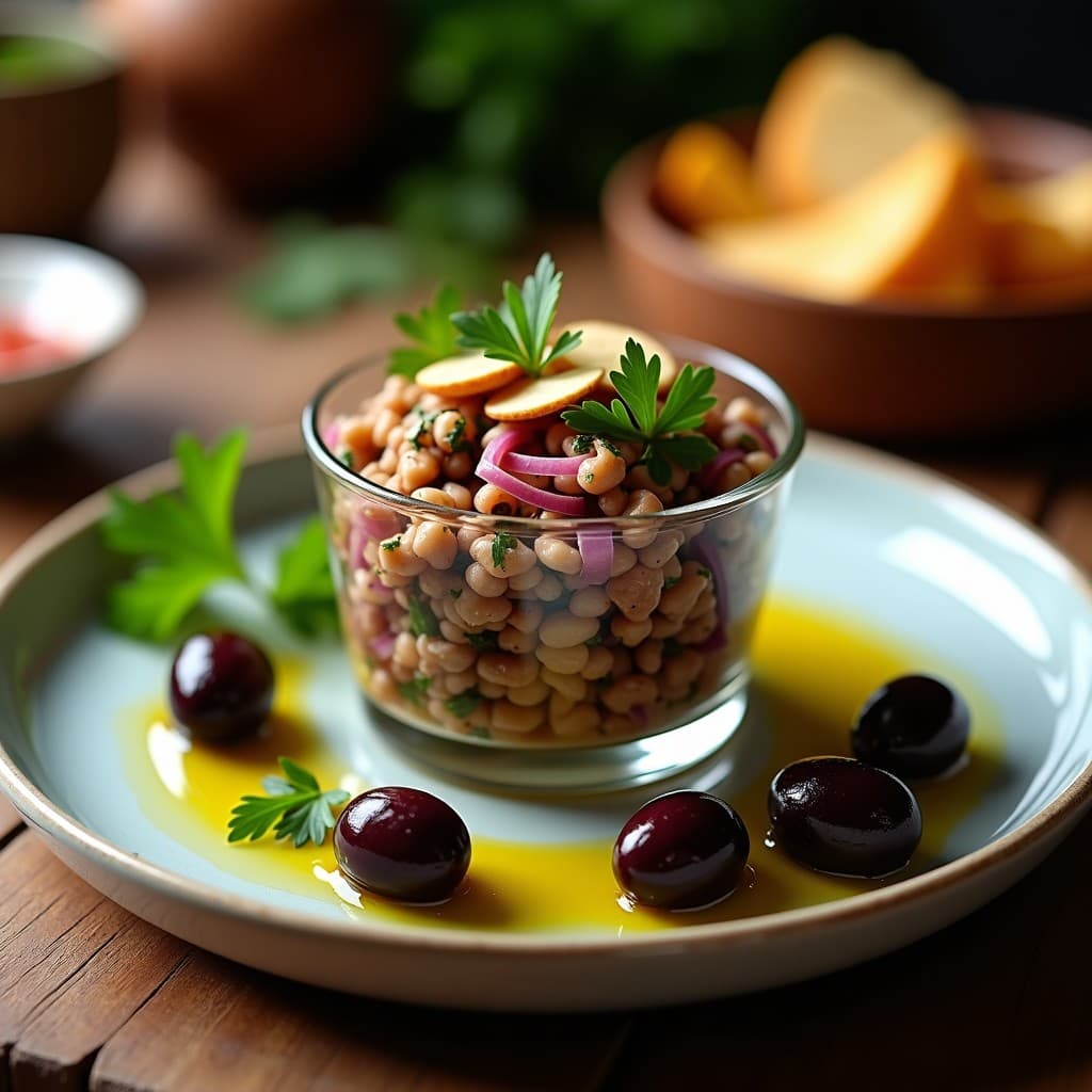 Tartar de Champiñones Portobello y Aceitunas Kalamata: Receta Vegana Griega con Umami