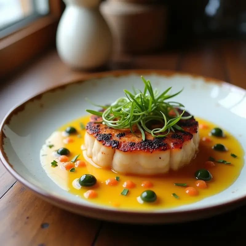 Tartar de Champiñones y Aceitunas Negras con Vinagreta de Naranja Sanguina: Entrante Italiano Elegante