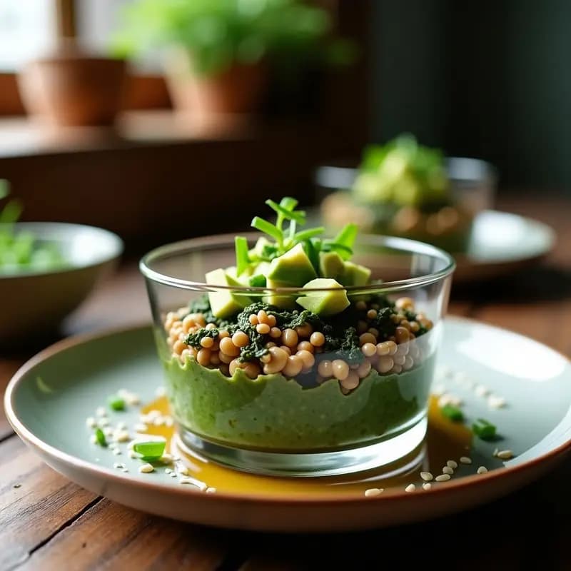 Tartar de Champiñones Portobello y Algas Wakame: Receta Vegana con Vinagreta de Sésamo y Miso