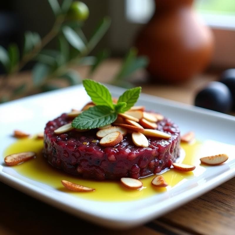 Tartar de Ciruela Negra y Higos: Receta Umami Sin Cocción en 10 Minutos