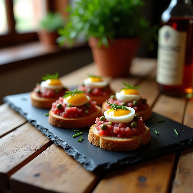 Tartar de Cordero con Encurtidos: Receta Tradicional de Ciudad Real en 15 Minutos