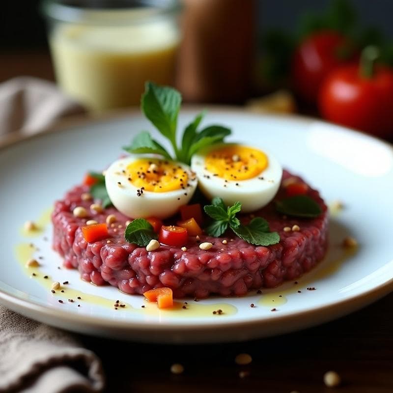 Tartar de Cordero con Ras el Hanout: Receta Marroquí en 15 Minutos con Toque Gourmet