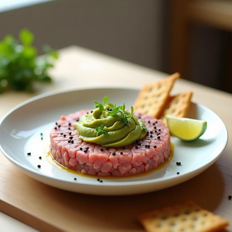 Tartar de Atún con Aguacate y Sésamo: Receta Fresca y Alta en Proteína en 15 Minutos