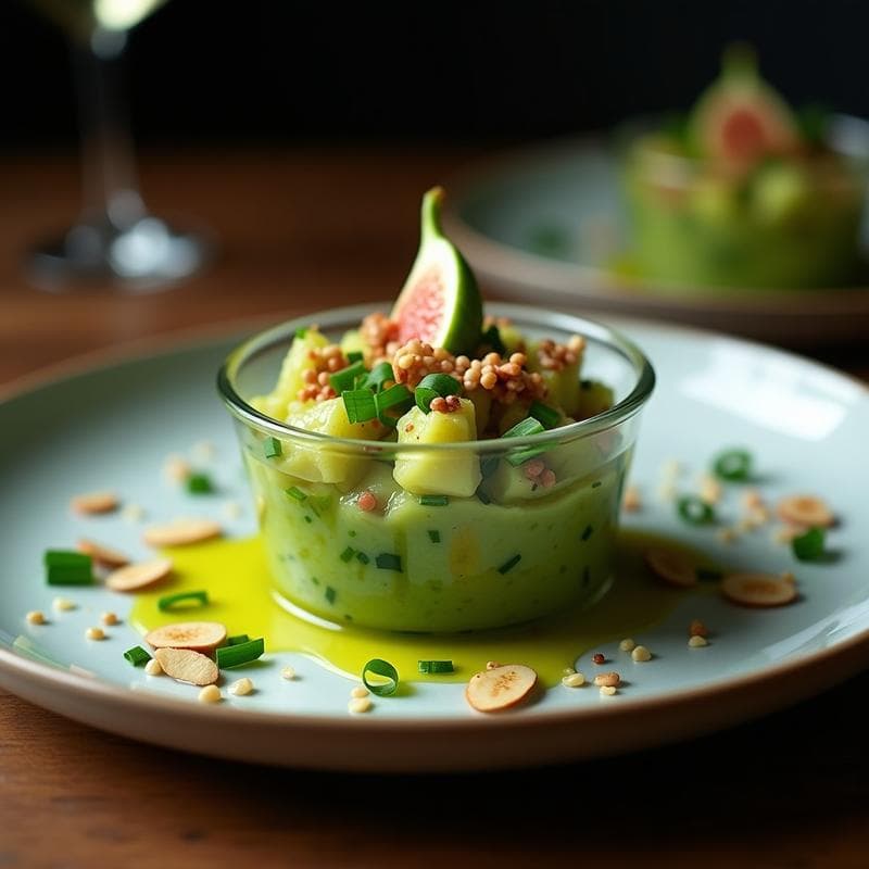 Tartar de Higos Verdes con Vinagreta de Vinagre de Arroz: Receta Fresca y Vegana
