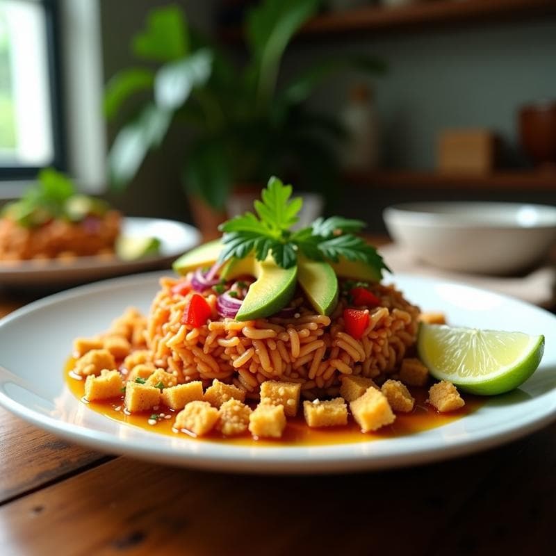 Tartar de Jackfruit en Adobo con Crumbles de Yuca: Receta Vegana y Alta en Fibra