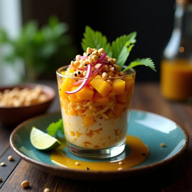 Tartar de Jackfruit y Mangostán: Receta Vegana con Toque Tailandés y Vinagreta de Limón Kaffir