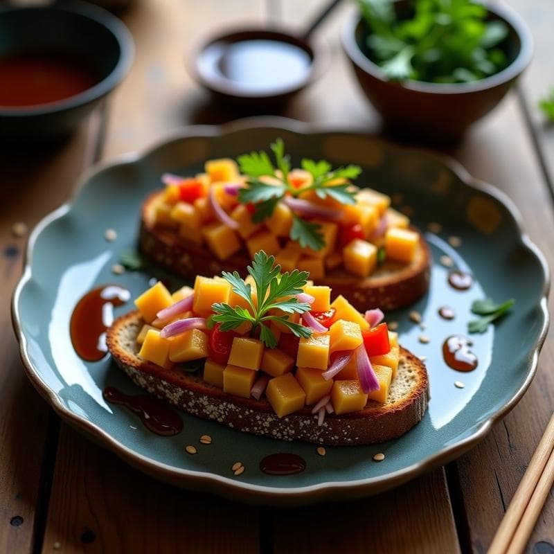 Tartar de Jackfruit Madurado con Salsa Teriyaki: Receta Vegana Alta en Fibra en 15 Minutos