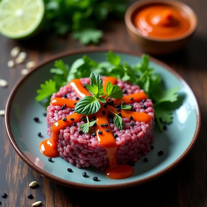 Tartar de Jackfruit con Salsa de Tamarindo y Cilantro: Receta Vegana Crudivegana en 15 Minutos