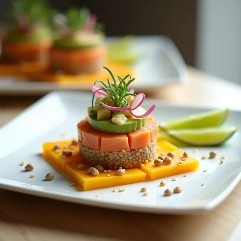 Tartar de Mango y Salmón Ahumado: Receta Fusion Peruano-Nórdica Sin Cocción