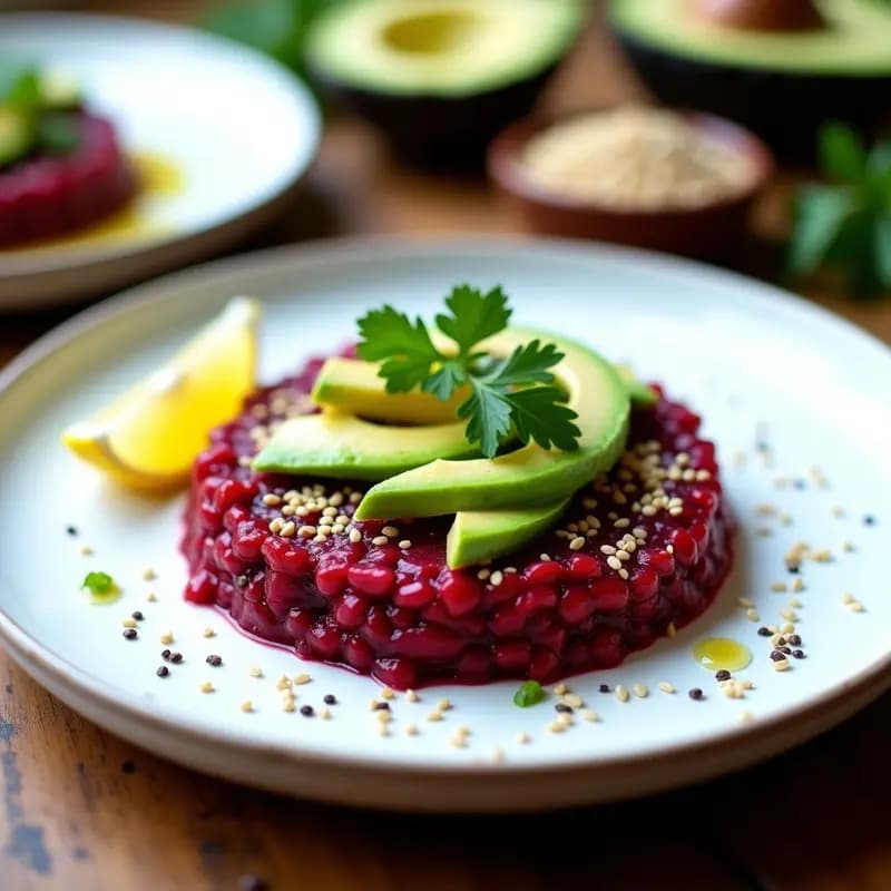 Tartar de Remolacha y Aguacate Keto: Receta Sin Cocción Alta en Grasas Saludables