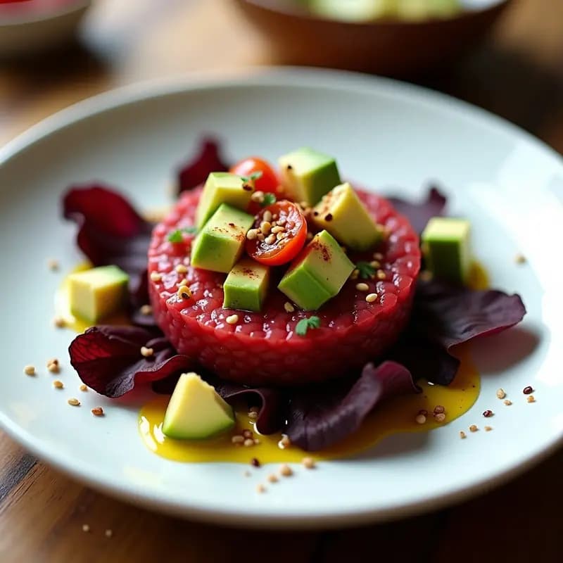 Tartar de Remolacha Ahumada: Receta de Ceviche Vegano con Toque Peruano en 15 Minutos