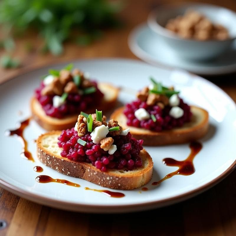 Tartar de Remolacha Ahumada con Queso de Cabra: Receta Elegante y Sin Cocción en 15 Minutos