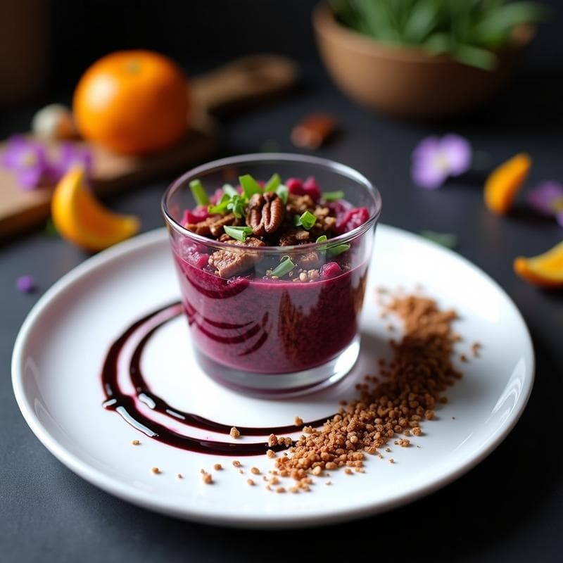Tartar de Remolacha y Chocolate 70%: Receta Gourmet Sin Cocción con Toque Crujiente