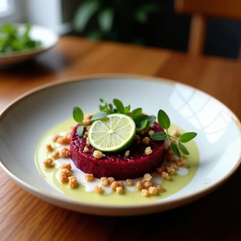 Tartar de Remolacha y Coco con Lima: Receta Vegana Rápida y Crudivegana