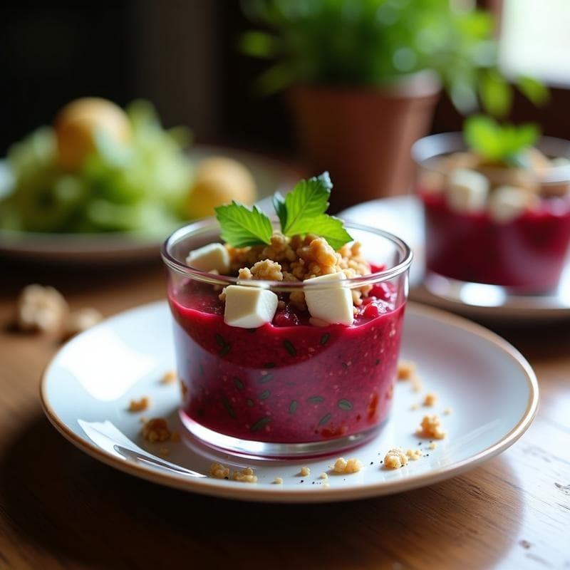 Tartar de Remolacha y Feta con Nueces: Receta Fresca y Nutritiva en 10 Minutos