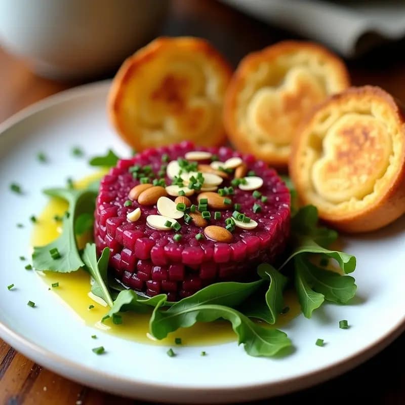Tartar de Remolacha y Goi Berria: Receta Vegana Sin Gluten con Toque Vasco
