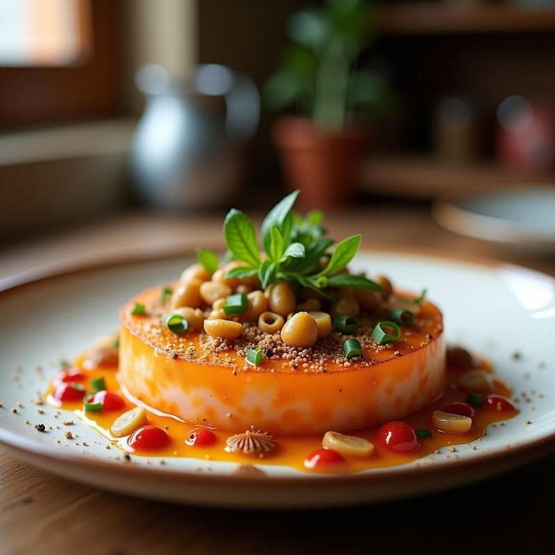 Tartar de Remolacha Dorada y Grano de Granado: Entrante Árabe Sin Cocción y Crudivegano
